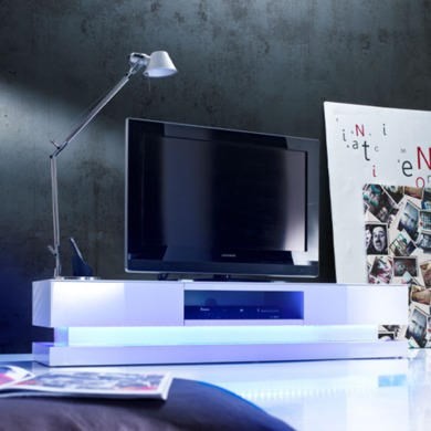 Sven – high gloss TV unit with LED lights
