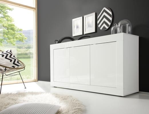Dolcevita Three Door Sideboard in White Gloss