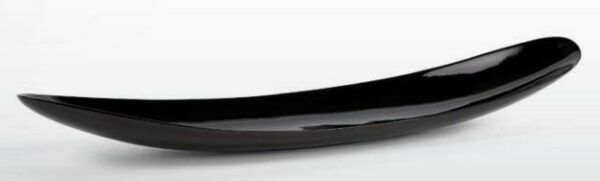 Bowl - abstract sculpture in black lacquer finish