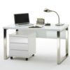 Sydney III - white lacquered computer desk