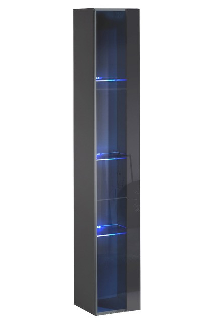 Switch II Modular Wall Display Cabinet with LED Lights
