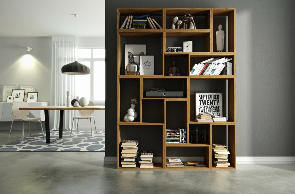 Trevor solid wood bookshelves in various sizes and wood finishes