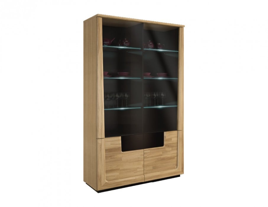 Maganda Assembled Large Solid Wood Display Cabinet