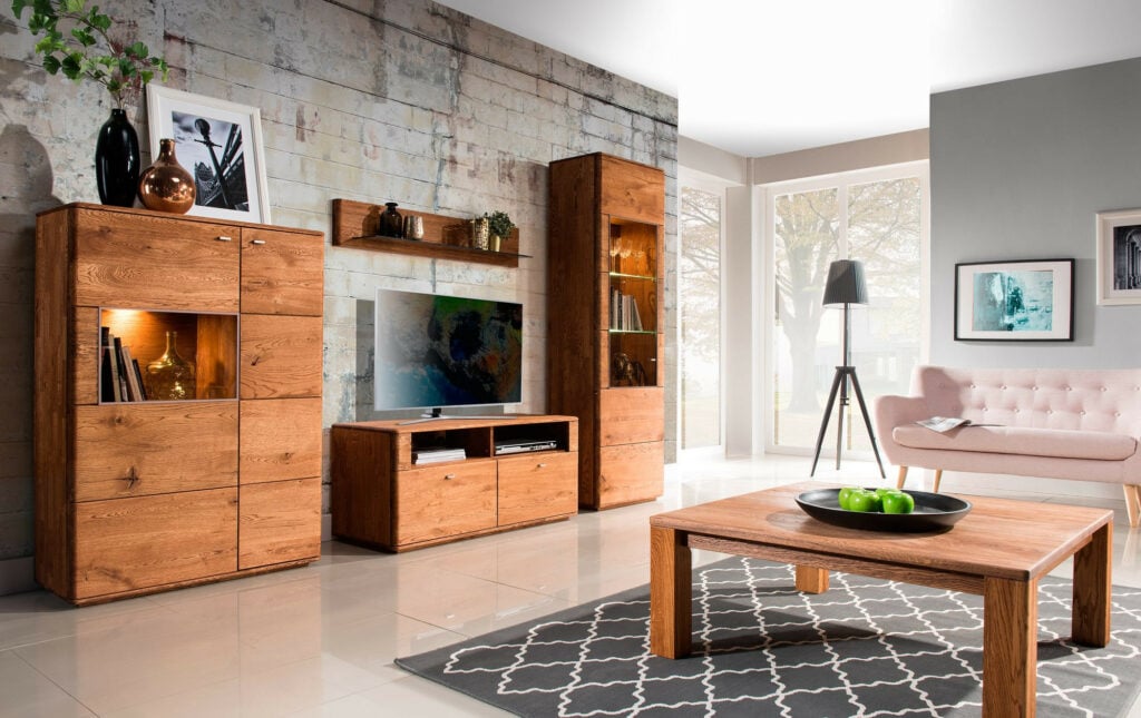 Dallas “B” assembled Oak Furniture Set in various wood option