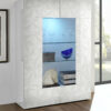 Prisma two door white gloss decorative display cabinet