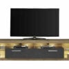 Score TV unit in wotan oak and grey matera finish
