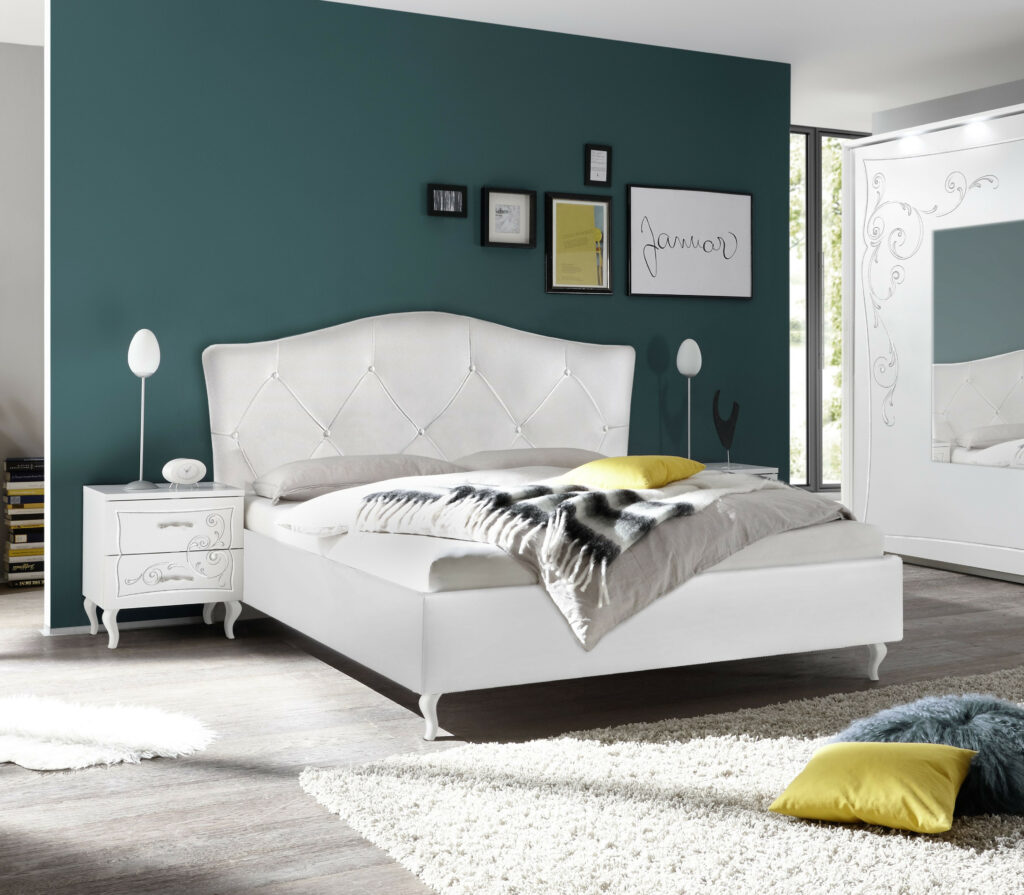 Gioia modern upholstered Italian bed with storage