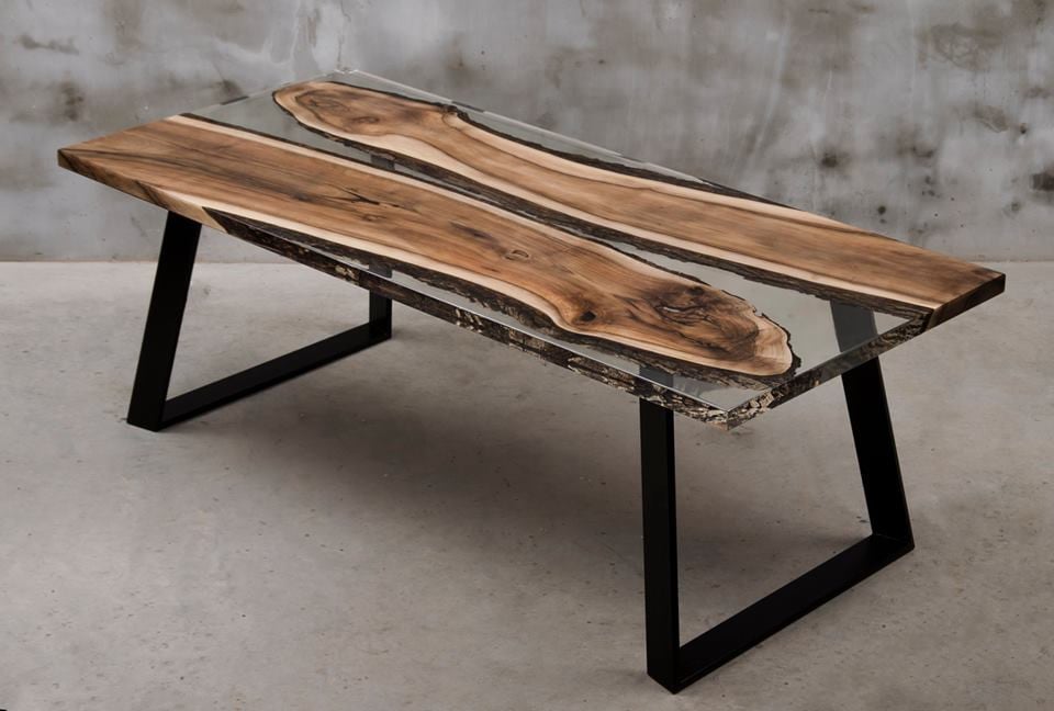 Aria Bespoke Clear Resin Dining Table