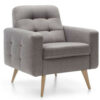 Nappa Scandinavian style armchair