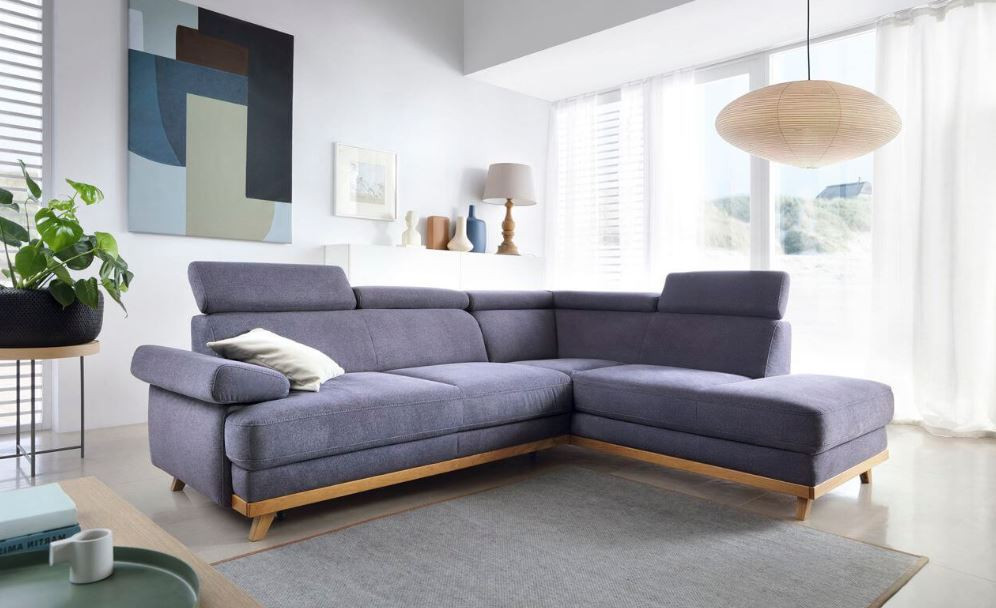 Memo corner sofa bed with oak frame