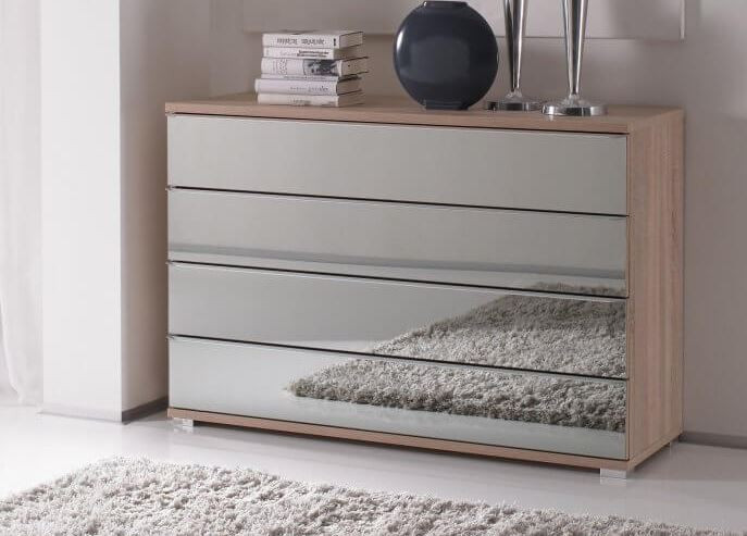 Rubin assembled wide chest with 4 drawers