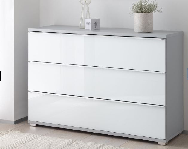 Rubin assembled wide chest with 3 drawers