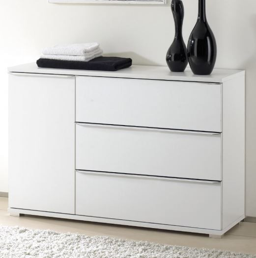 Rubin assembled combi chest with 3 drawers 1 door