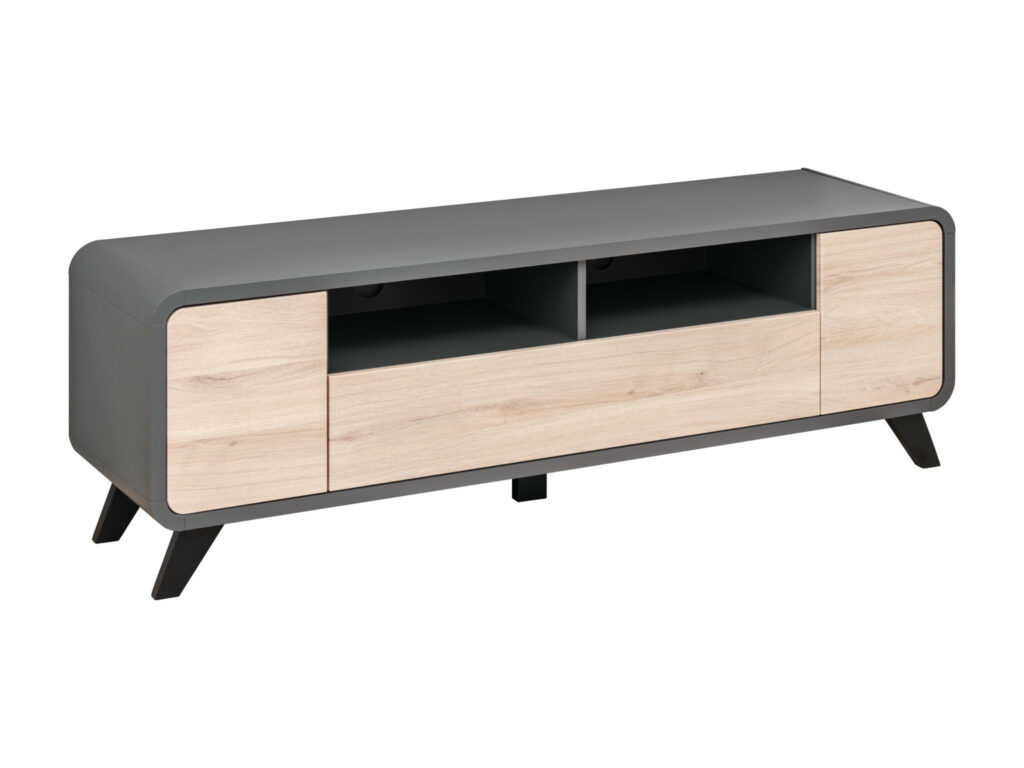 Round 160cm TV cabinet with LED lights