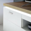 Cali 156cm TV stand with oak veneered top and LED lights