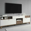 MOVE modern TV Stand in Grey Matt and Nut Wood Imitation
