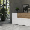 Power Sideboard in White Gloss and Sandal Oak Imitation