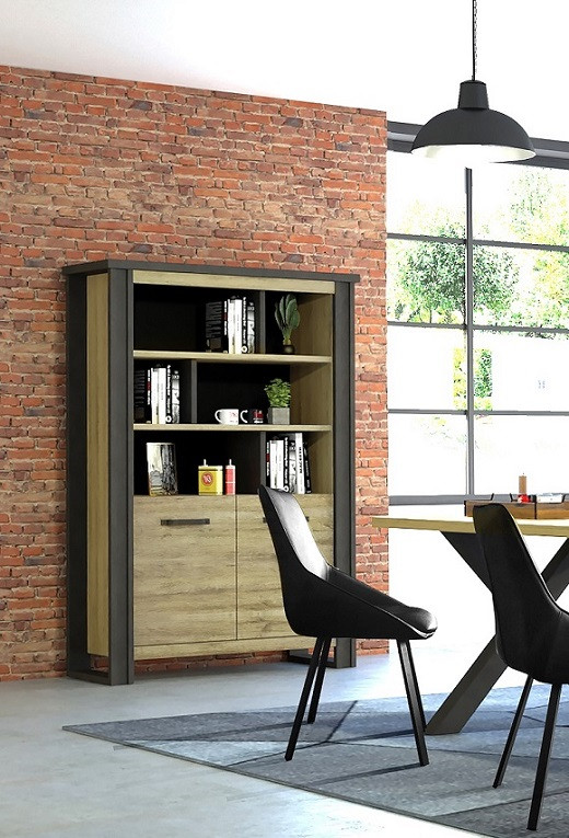 Lorain Bookcase in Loft style