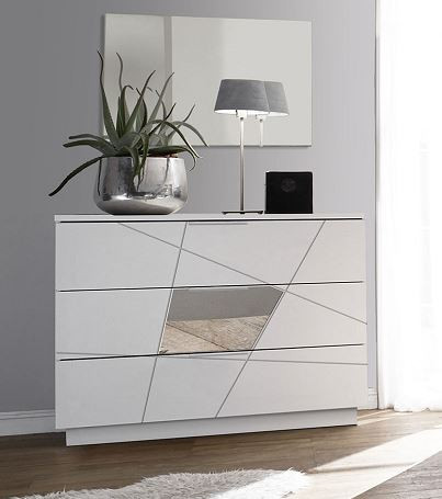 Vittoria Chest of drawers in White high gloss