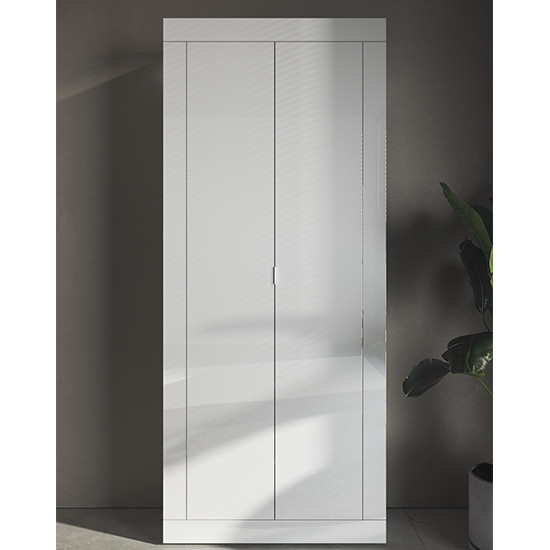 Dolcevita 2 doors Hallway Wardrobe in White High Gloss