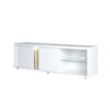 Meghan TV Stand 180 cm in White High Gloss and LED