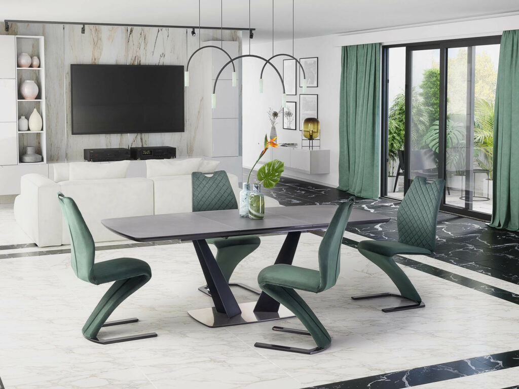 Fancy Modern Extendable Dining Table 160 cm up to 220 cm