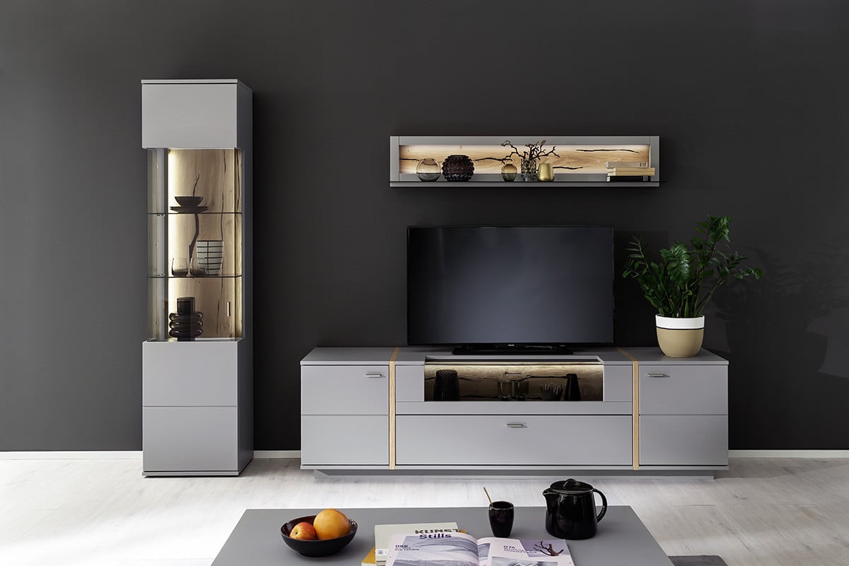 Sevilla C Wall set combination in grey lacquer