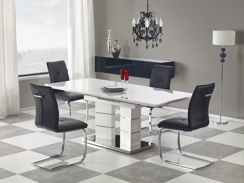 Milord White Extending dining table 160 cm up to 200 cm