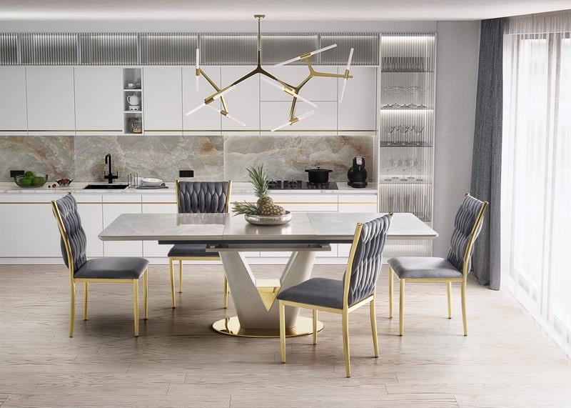 Astoria Extendable Dining Table in Glamour Style 160-220 cm