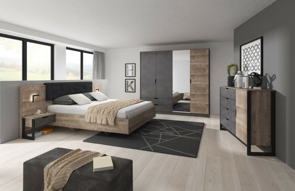 Ando Modern Bed for Mattress 160cm – EuroKing