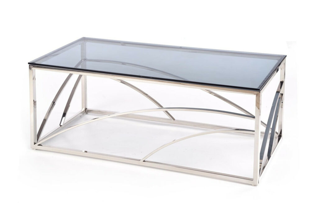 Universe Rectangular coffee table with Smoked Glass top