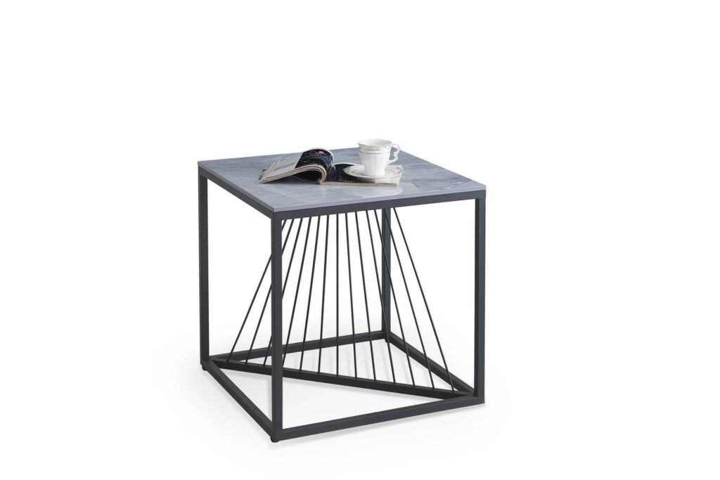 Infinity Square Coffee Table with Grey Ceramic Top