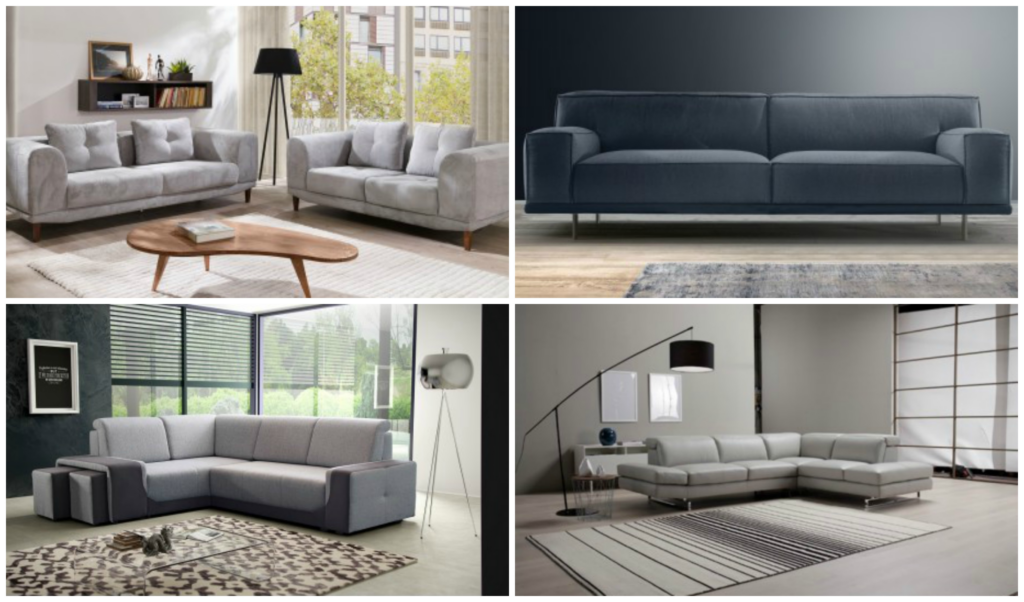 A grey sofa for the living room – a piece of furniture providing many possibilities