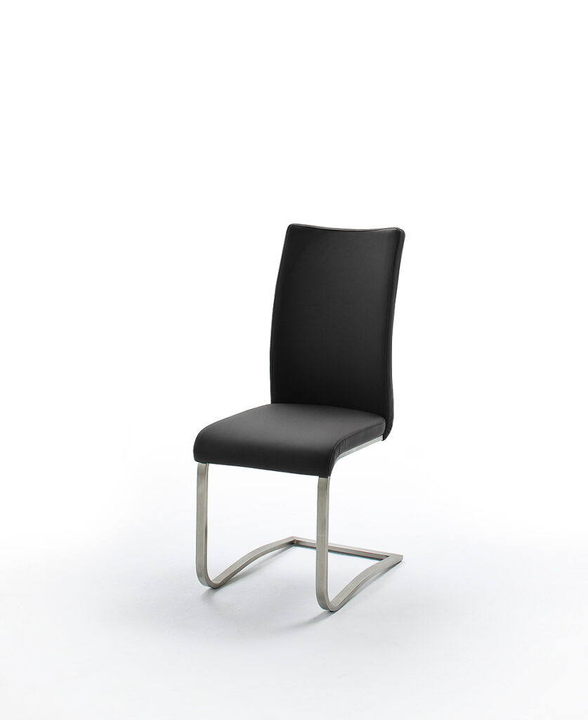 Arco Natural Leather Chair in Black
