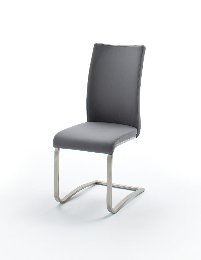 Arco Natural Leather Chair in Grey