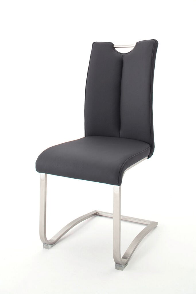 Atos Natural Leather Chair in Black