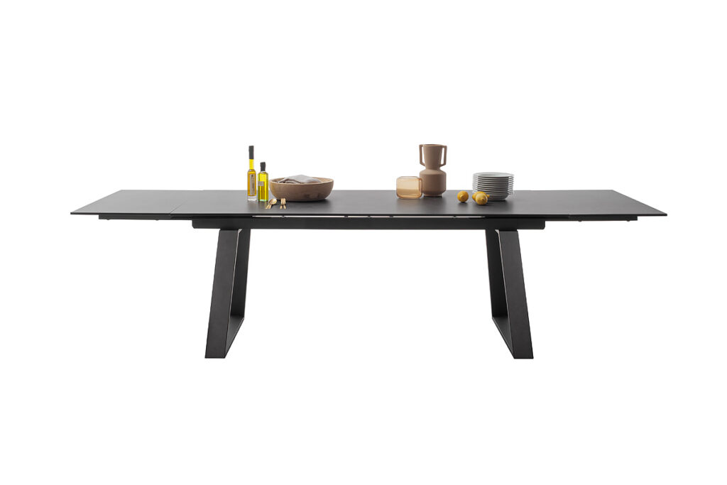 Narbonne 200(300)x100cm ceramic extendable table in Anthracite Grey