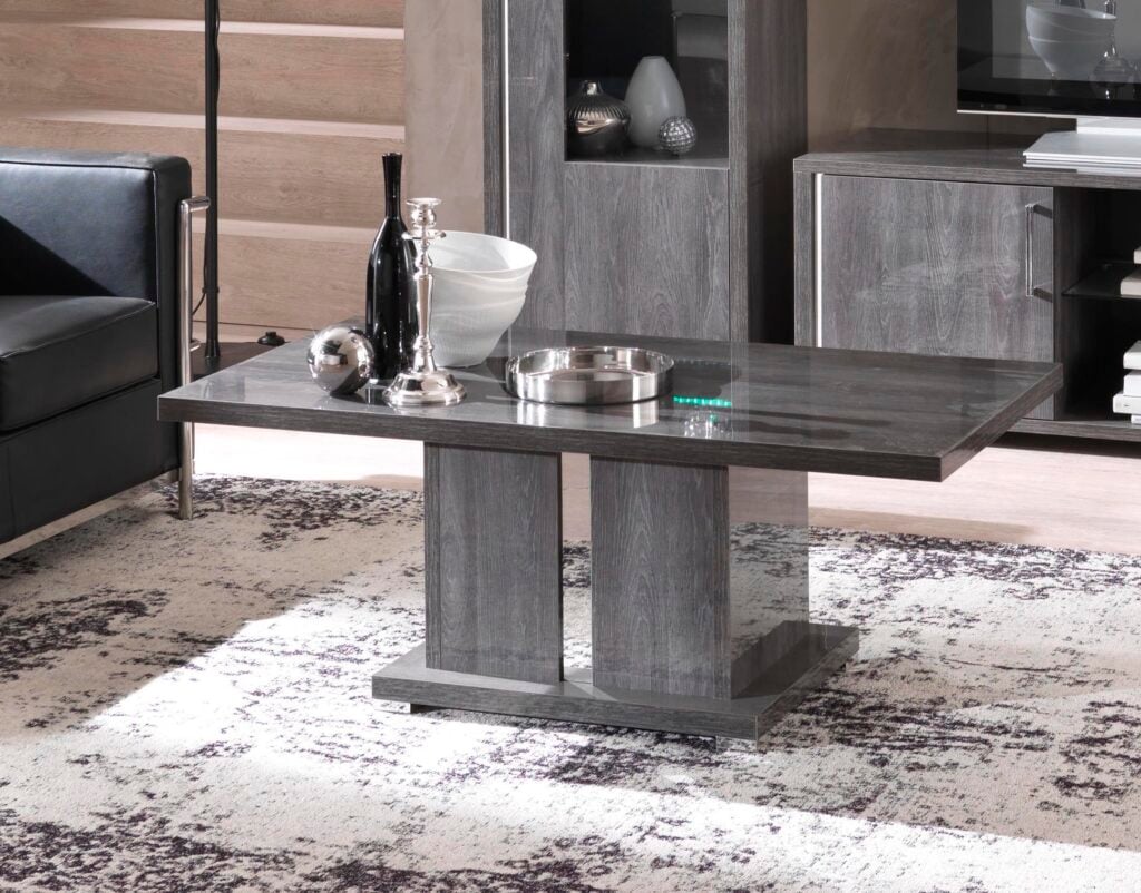 Mona Coffee Table in Grey Glossy Wood